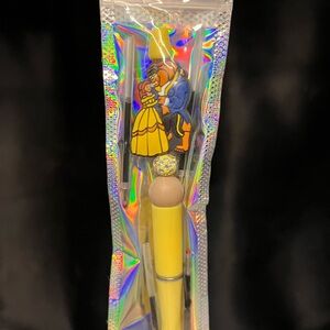 Yellow Beauty and the Beast Focal Bead Pen